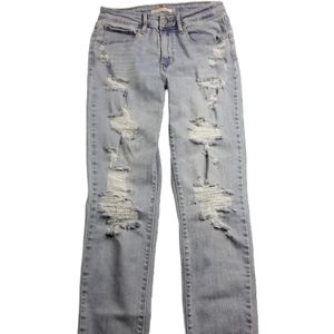 Levi's 721 High Rise Skinny Distressed Blue Jeans SZ 27